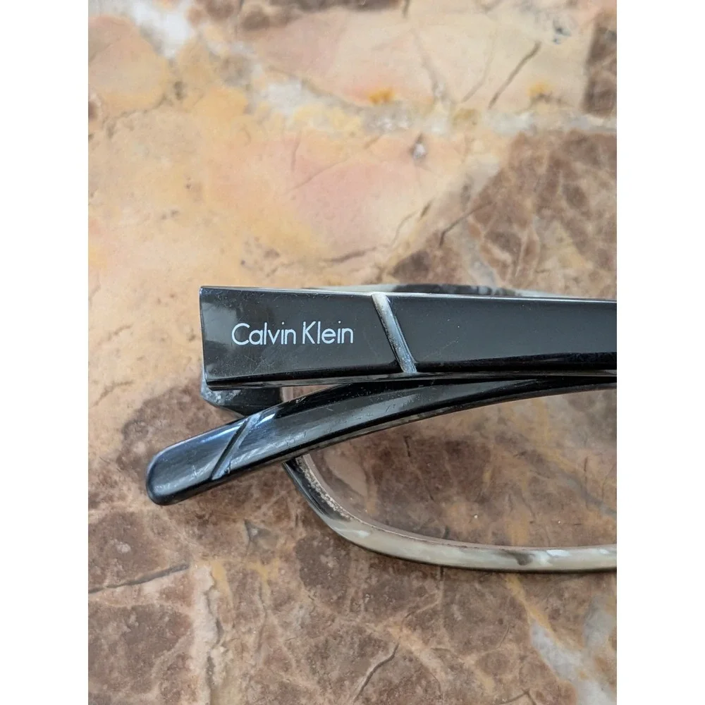 Calvin Klein Collection 672 Italy Black Marble Eyeglasses Frames 50mm 15mm 135mm